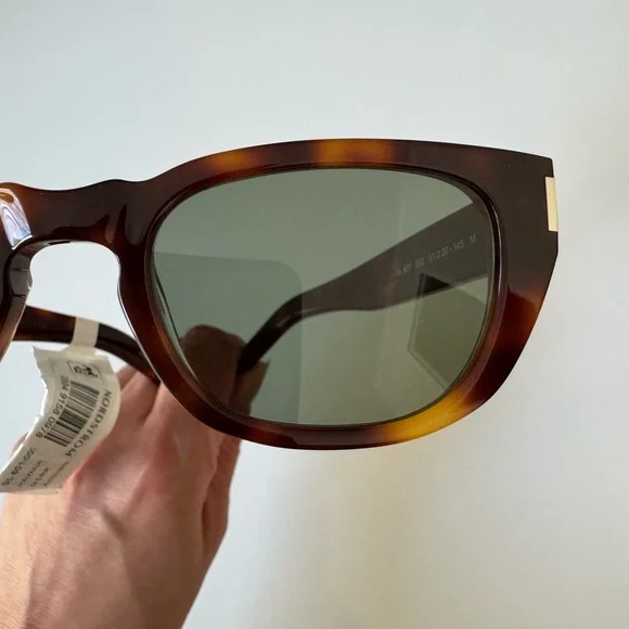 Saint Laurent SL 601 002 Rectangular Havana Green 51 mm-20-145 Men's Sunglasses - Picture 11 of 16